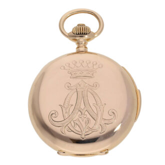 German rose gold quarter repeating precision watch Circa 1887