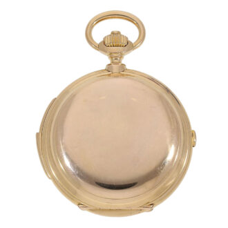 Swiss rose gold hunting cased complicated lever watch Circa 1900