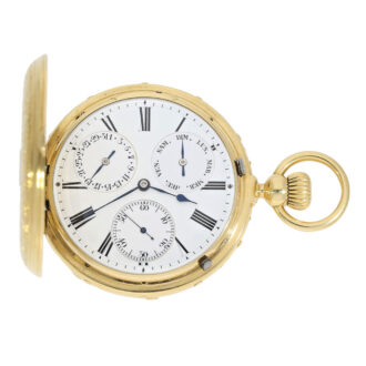 Possibly unique Swiss pocket chronometer with calendar Circa 1870