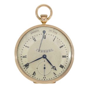 Swiss 18K gold open faced montre perpetuel lever watch Circa 1930