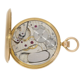 Swiss 18K gold open faced montre perpetuel lever watch Circa 1930