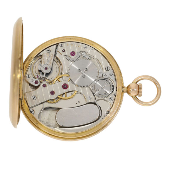 Swiss 18K gold open faced montre perpetuel lever watch Circa 1930 Swiss 18K gold open faced montre perpetuel lever watch Circa 1930