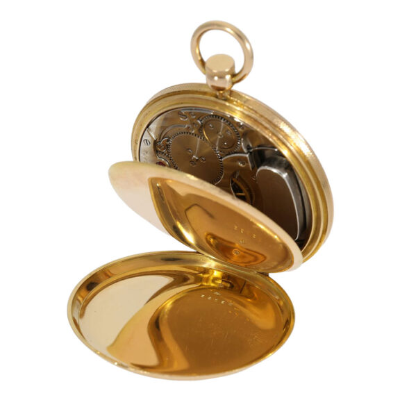 Swiss 18K gold open faced montre perpetuel lever watch Circa 1930 Swiss 18K gold open faced montre perpetuel lever watch Circa 1930