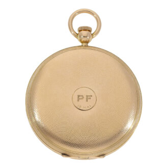 Swiss 18K gold open faced montre perpetuel lever watch Circa 1930