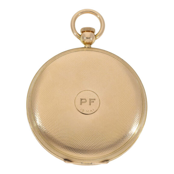 Swiss 18K gold open faced montre perpetuel lever watch Circa 1930 Swiss 18K gold open faced montre perpetuel lever watch Circa 1930