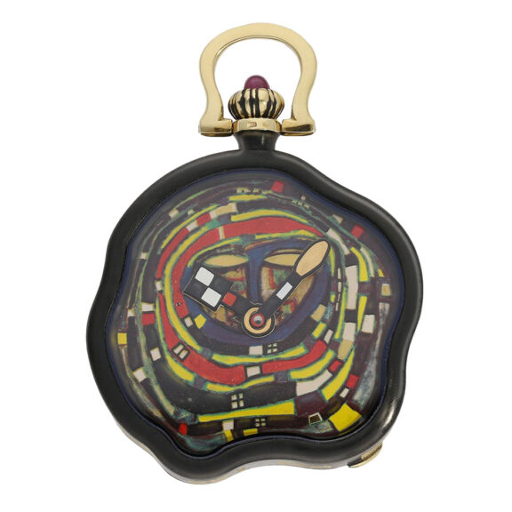 Swiss 18K gold limited edition Hundertwasser watch Circa 1992