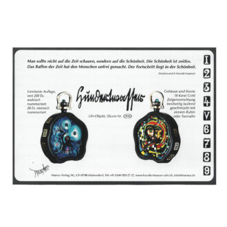 Swiss 18K gold limited edition Hundertwasser watch Circa 1992