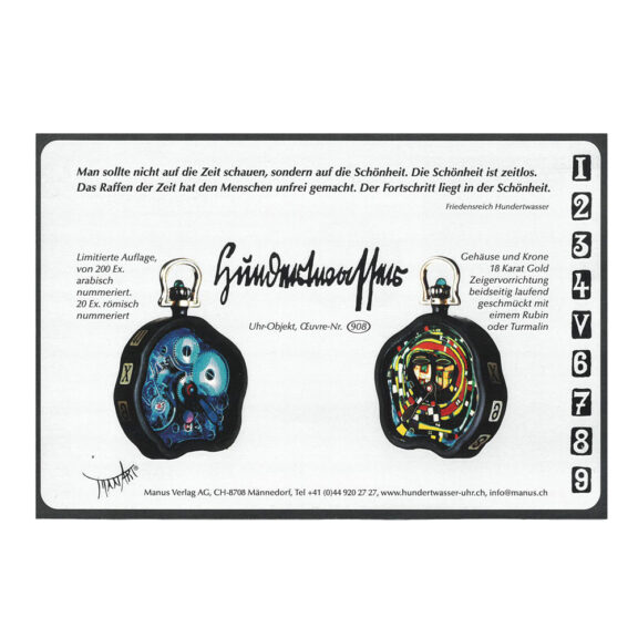 Swiss 18K gold limited edition Hundertwasser watch Circa 1992 Swiss 18K gold limited edition Hundertwasser watch Circa 1992