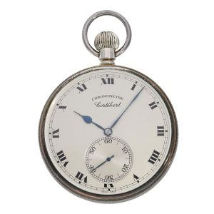 Swiss new-old-stock open faced silver chronometer Circa 1990