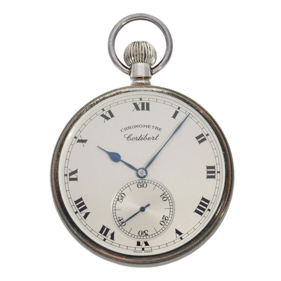 Swiss new-old-stock open faced silver chronometer Circa 1990
