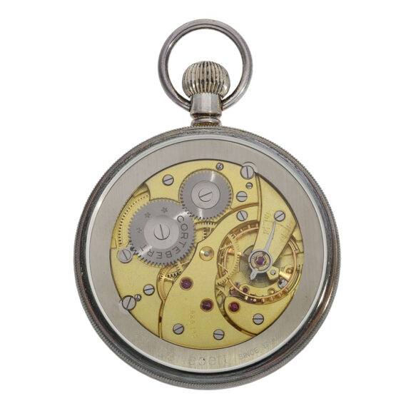 Swiss new-old-stock open faced silver chronometer Circa 1990 Swiss new-old-stock open faced silver chronometer Circa 1990