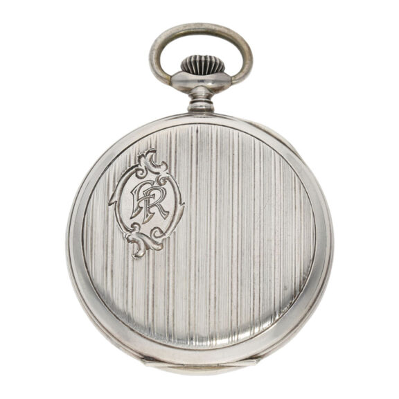 Swiss silver digital watch with jumping hours and minutes Circa 1910 Swiss silver digital watch with jumping hours and minutes Circa 1910