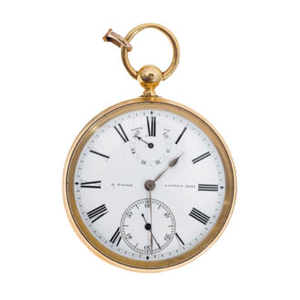 English 18k gold open faced chronometer watch Circa 1907