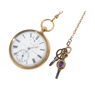 English 18k gold open faced chronometer watch Circa 1907