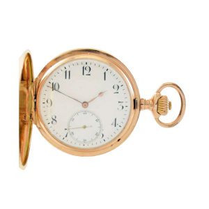 Swiss 14 carat gold hunting cased lever watch Circa 1903