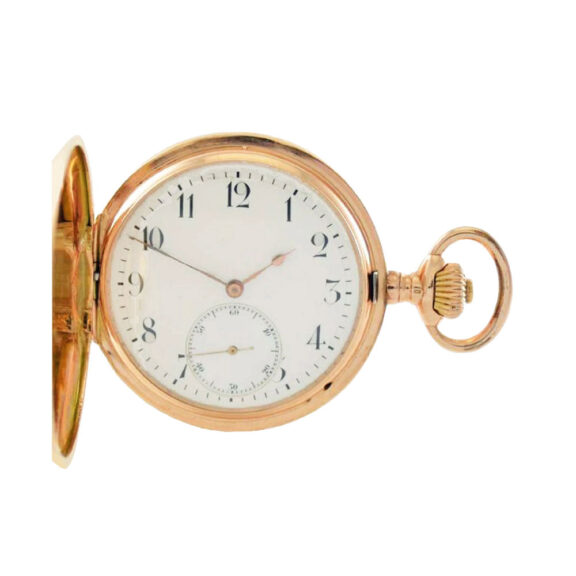 Swiss 14 carat gold hunting cased lever watch Circa 1903