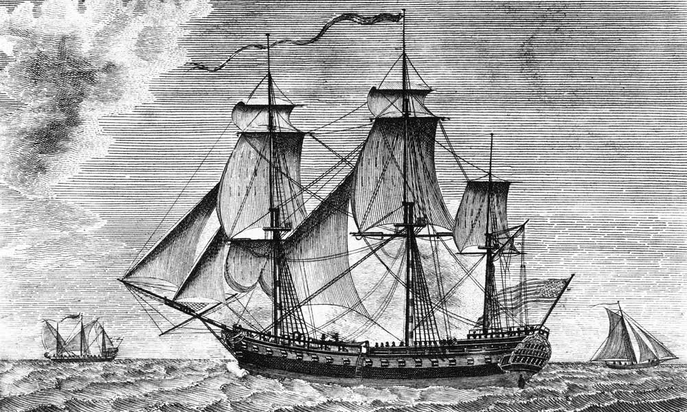 A late 18th century warships of the Royal Navy