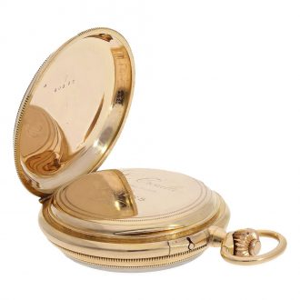 Early French 18 Carat gold chronograph pocket watch Circa 1890