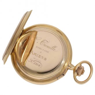 Early French 18 Carat gold chronograph pocket watch Circa 1890