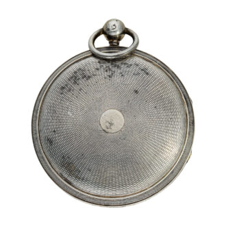 Swiss silver open faced verge with automaton Circa 1800v