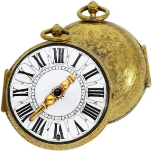 Early French gilt verge oignon pocket watch Circa 1690