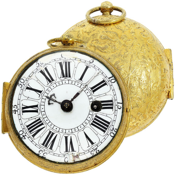 Rare French gilt verge oignon pocket watch Circa 1710 Rare French gilt verge oignon pocket watch Circa 1710