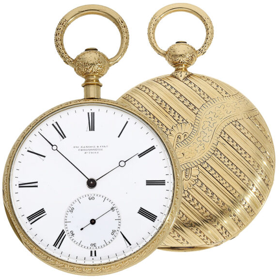 Very fine Swiss 18K gold cabriolet detent pocket watch Circa 1860