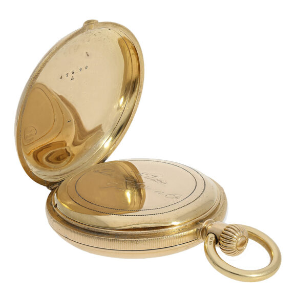 Swiss 18K gold quarter repeating lever precision watch Circa 1880 Swiss 18K gold quarter repeating lever precision watch Circa 1880