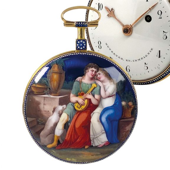 Splendid French gold, enamel verge pocket watch Circa 1800