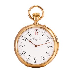 French rose gold quarter repeating lever pendant watch Circa 1890