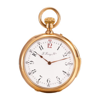 French rose gold quarter repeating lever pendant watch Circa 1890