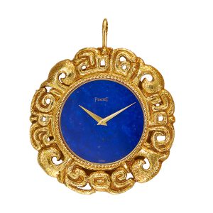 Swiss gold lever dress watch with lapis-lazuli dial Circa 1900