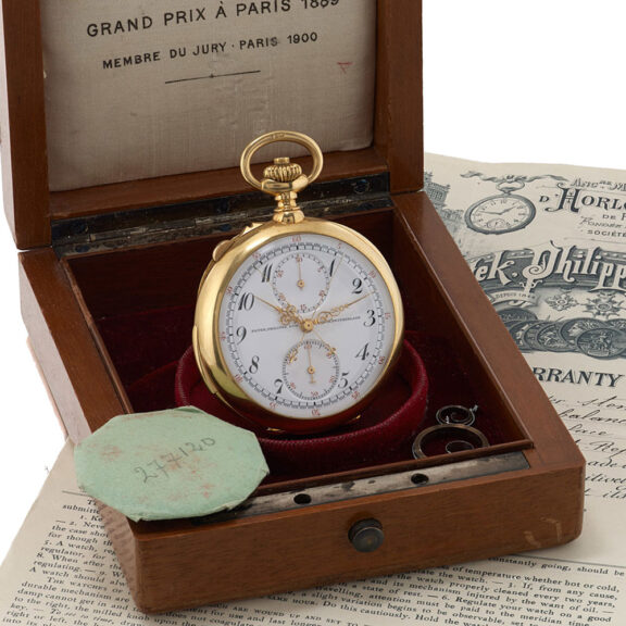Swiss gold repeating split seconds chronograph Circa 1915