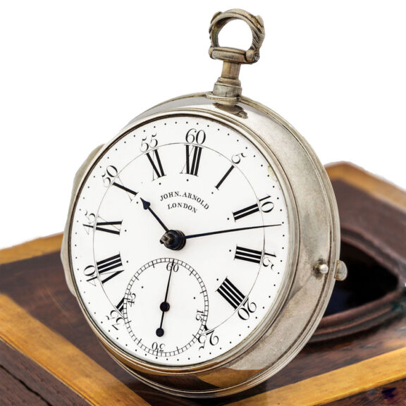 Large silver English deck chronometer with O-Z balance Circa 1774 Large silver English deck chronometer with O-Z balance Circa 1774