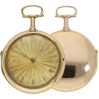 English gold pair cased pocket watch with gold dial Circa 1803