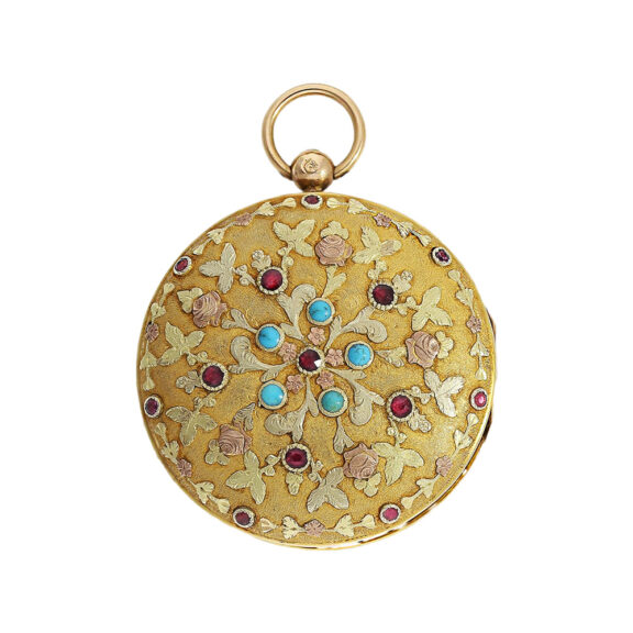 French 18K multicolour gold verge pocket watch Circa 1825 French 18K multicolour gold verge pocket watch Circa 1825