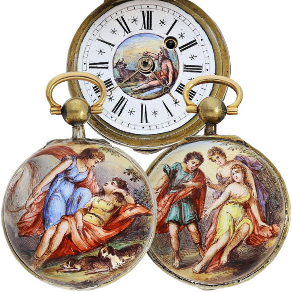 Austrian ladies watch with mythological scene Circa 1830 Austrian ladies watch with mythological scene Circa 1830