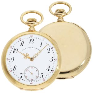Swiss 18K gold anchor chronometer in special quality Circa 1909