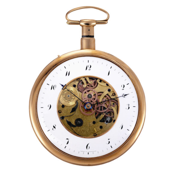 Swiss gold repeating watch with visible movement Circa 1815