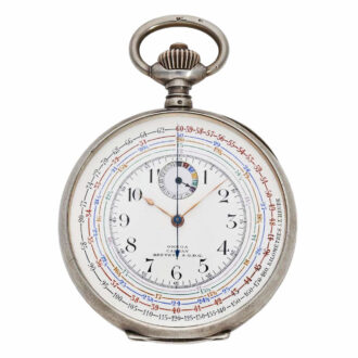 Silver double sided chronograph pocket watch Circa 1900