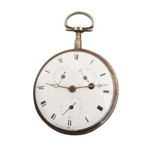 French silver open faced lever pocket watch Circa 1800