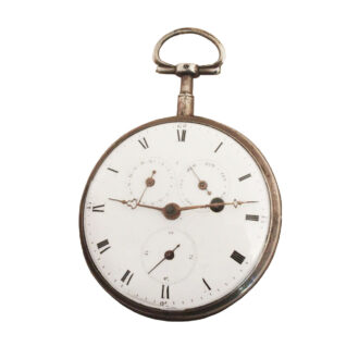 French silver open faced lever pocket watch Circa 1800