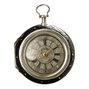 German silver triple-cased verge repoussé watch Circa 1740