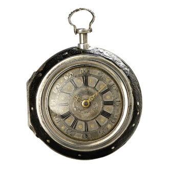 German silver triple-cased verge repoussé watch Circa 1740