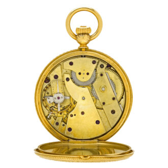 Swiss pocket watch with early winding- and setting device Circa 1850