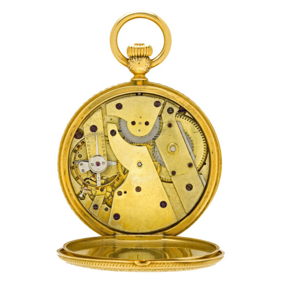 Swiss pocket watch with early winding- and setting device Circa 1850 Swiss pocket watch with early winding- and setting device Circa 1850