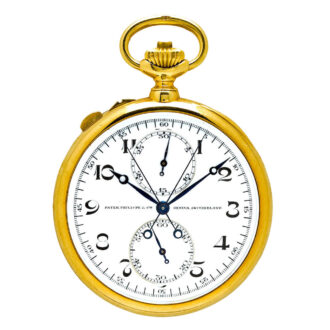 Swiss gold split-seconds chronograph lever watch Circa 1910