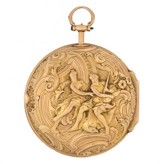 English gold pair cased repoussé verge watch Circa 1750