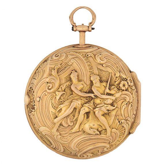 English gold pair cased repoussé verge watch Circa 1750
