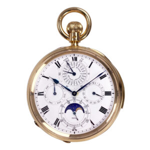 Important English gold complicated precision watch Circa 1902